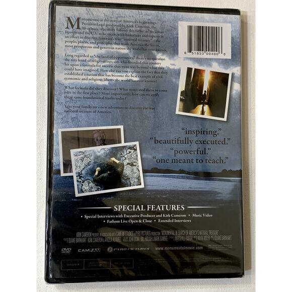 Monumental: In Search of Americas National Treasure DVD Kirk Cameron NEW - Picture 2 of 4